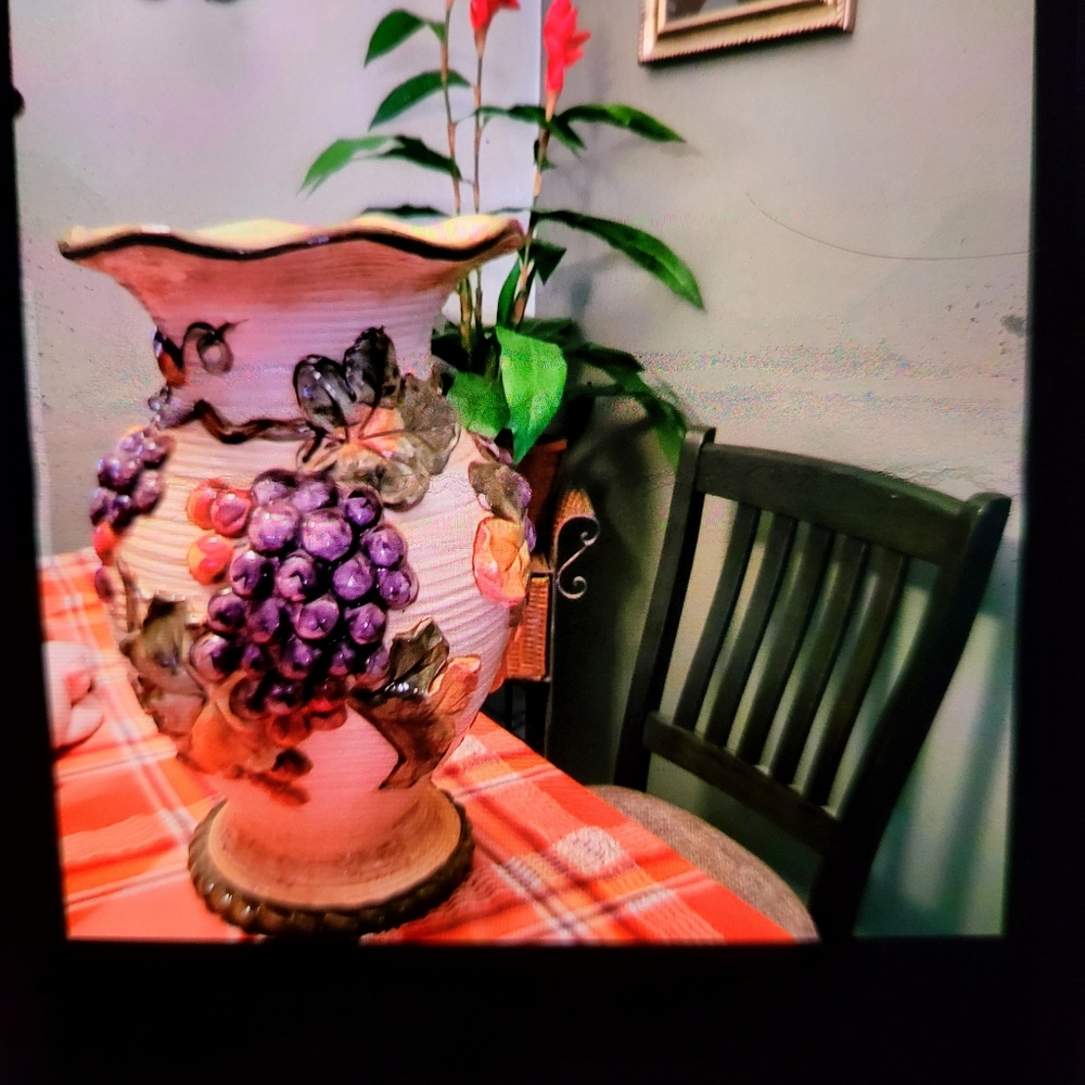 Tuscany Grapes Vase..Antique
